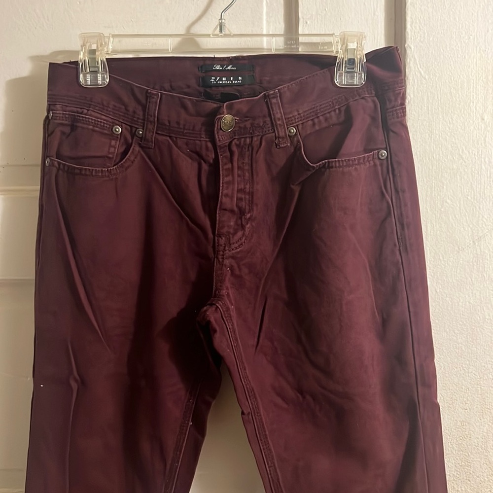 Men’s Burgundy Slim Fit Jeans size 30 x 30